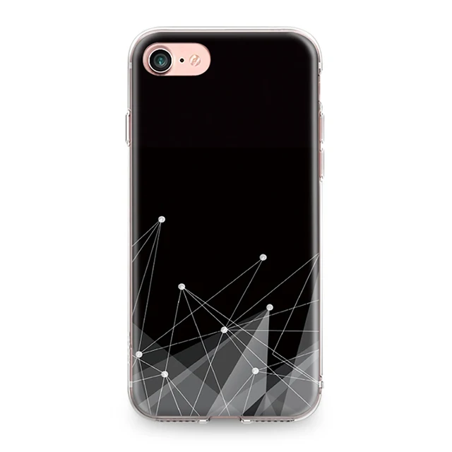 Для Iphone 4, 4S, 5, 5S, SE, 6, 6 S, 7, 8 Plus, X, XR, XS Max, мягкая задняя крышка из ТПУ с золотыми краями, геометрическим узором, мрамором, силиконовый чехол, бампер, Fundas - Цвет: 7115