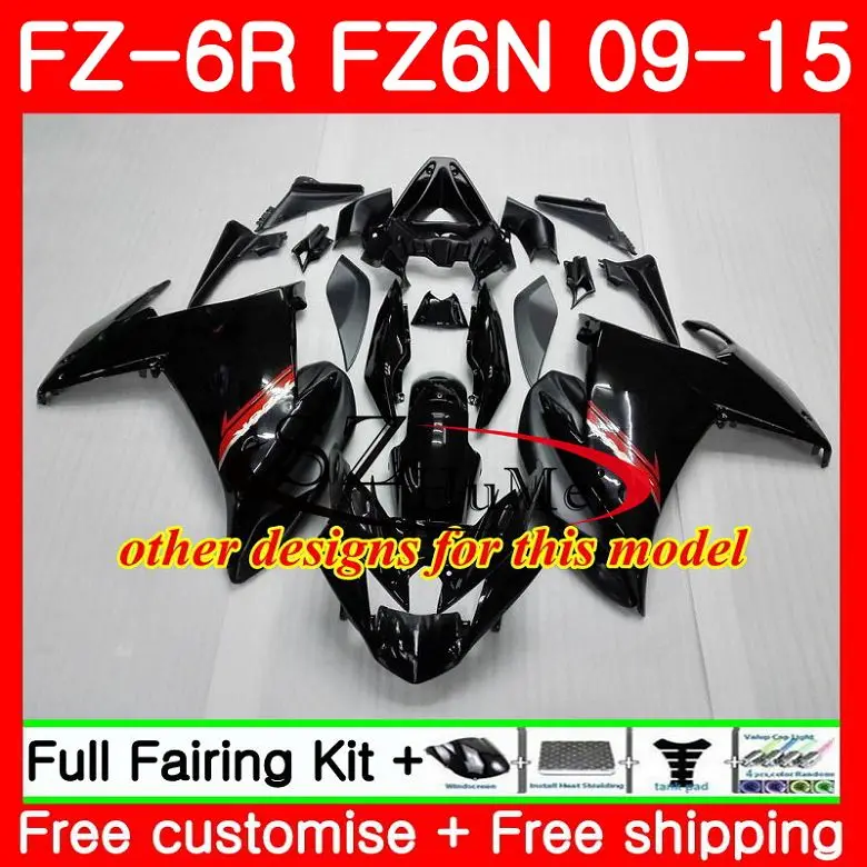 Корпус для YAMAHA FZ6N FZ6 FZ6R 09 10 11 12 13 14 15 Топ Белый Черный 75SH4 FZ 6R 2009 2010 2011 2012 2013 2014 2015