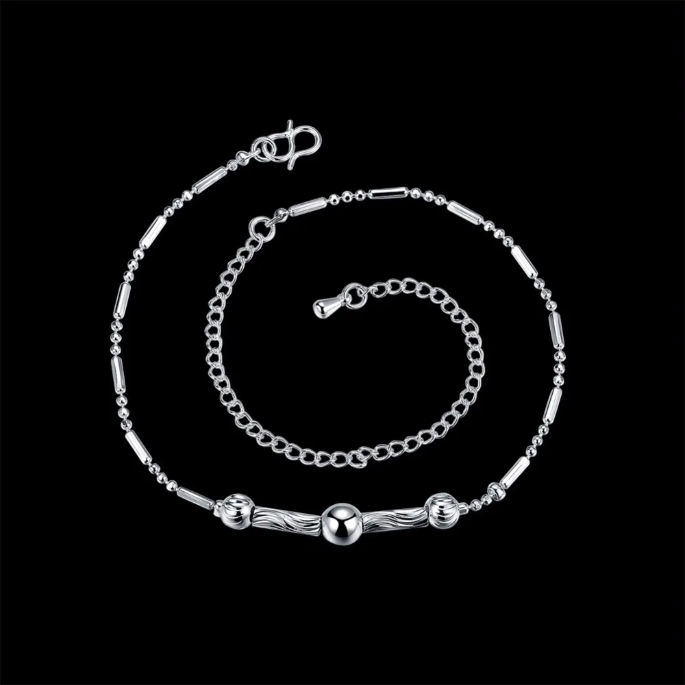 Женский милый пляжный браслет на ногу цепочка для ног с металлическими бусинами