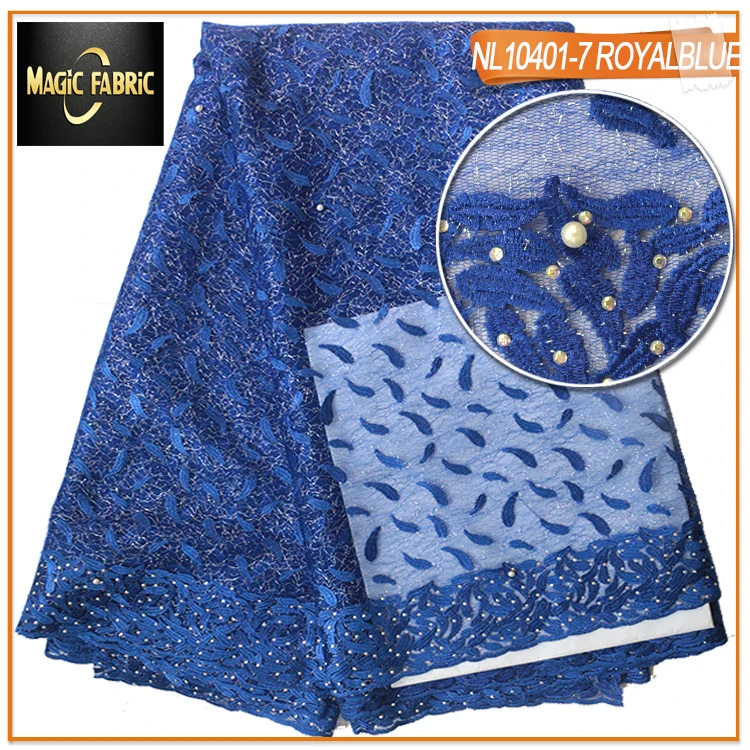 

High Quality African Tulle Lace Fabric 2017 African Mesh Tulle Net Lace Fabric With stones Nigerian French Lace NL10401