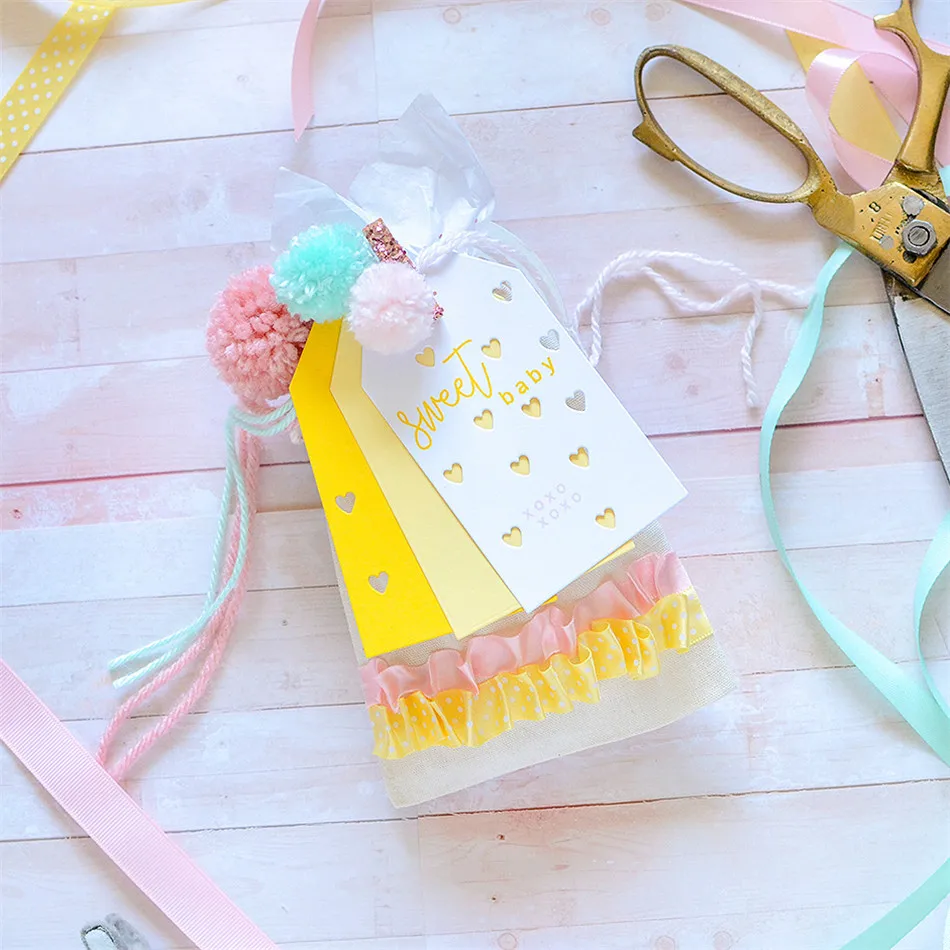 Eastshape лук бирки металлические резки Скрапбукинг заготовки закладок для