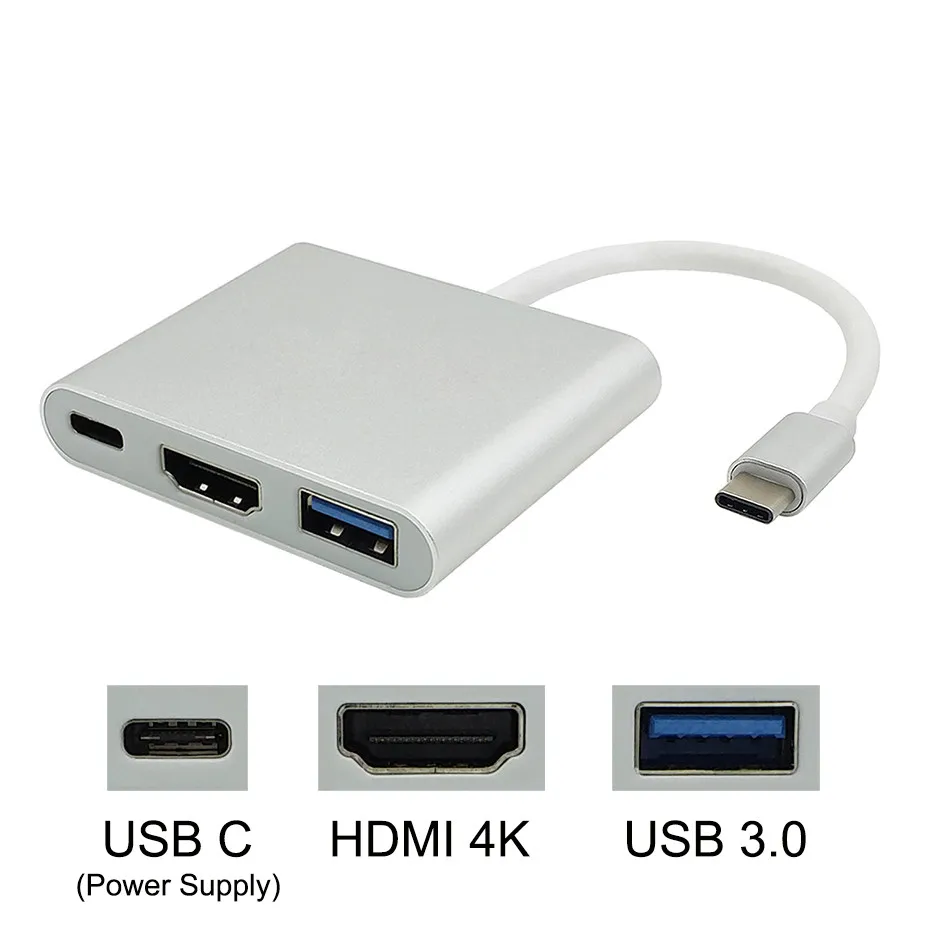Адаптер HDMI USB Type C к кабель Jack 4K концентратор Thunderbolt 3 для Apple MacBook Air 2018 LG G6 G7 V40