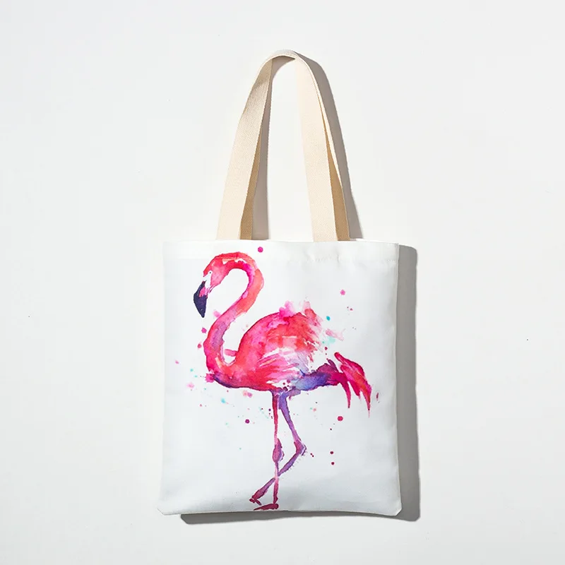 DIOMO Flamingo большая Холщовая Сумка для покупок женщин 2018 Высококачественная