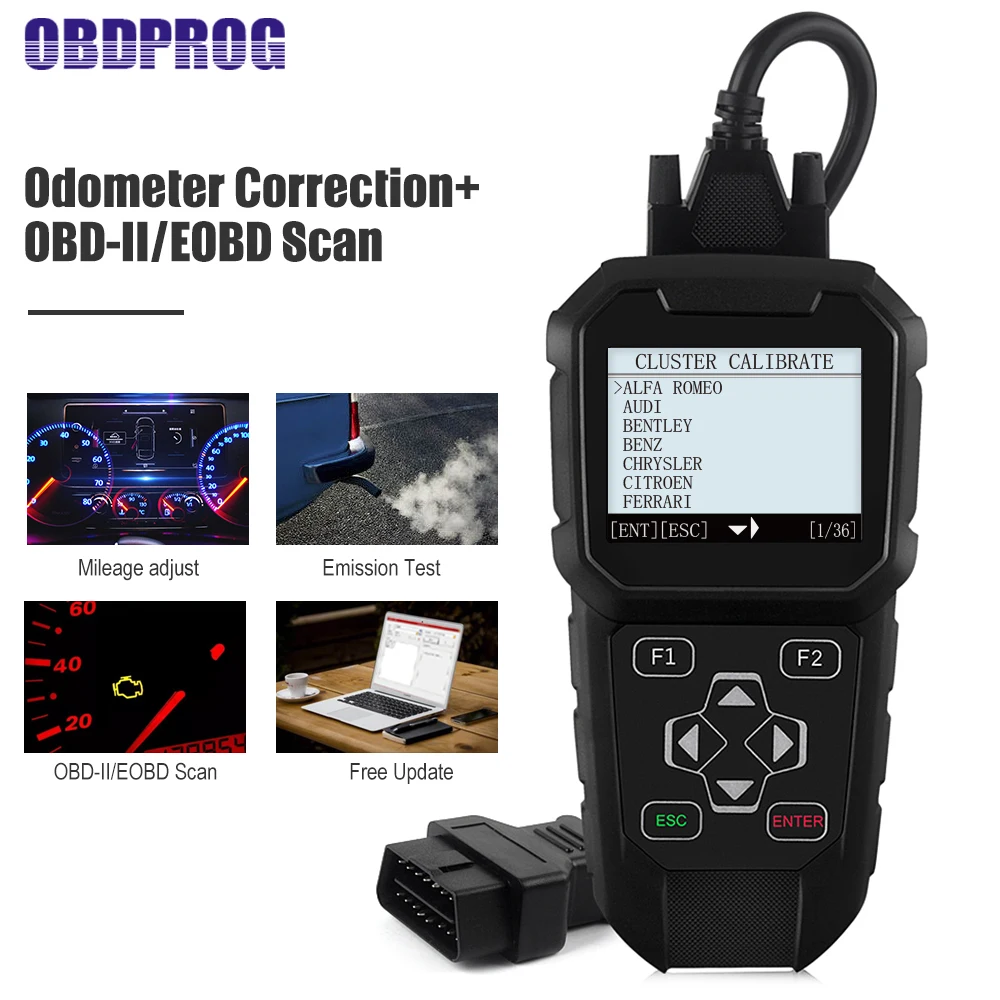 OBDPROG MT401 Настройка счетчика пробега инструмент коррекции OBD2 считыватель кода