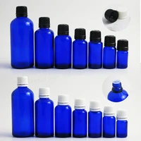 15x blue green liquid glass bottle plastic plug black white lid screw cap 1oz small essential oil bottle 5 10 15 20 30 50 100 ml