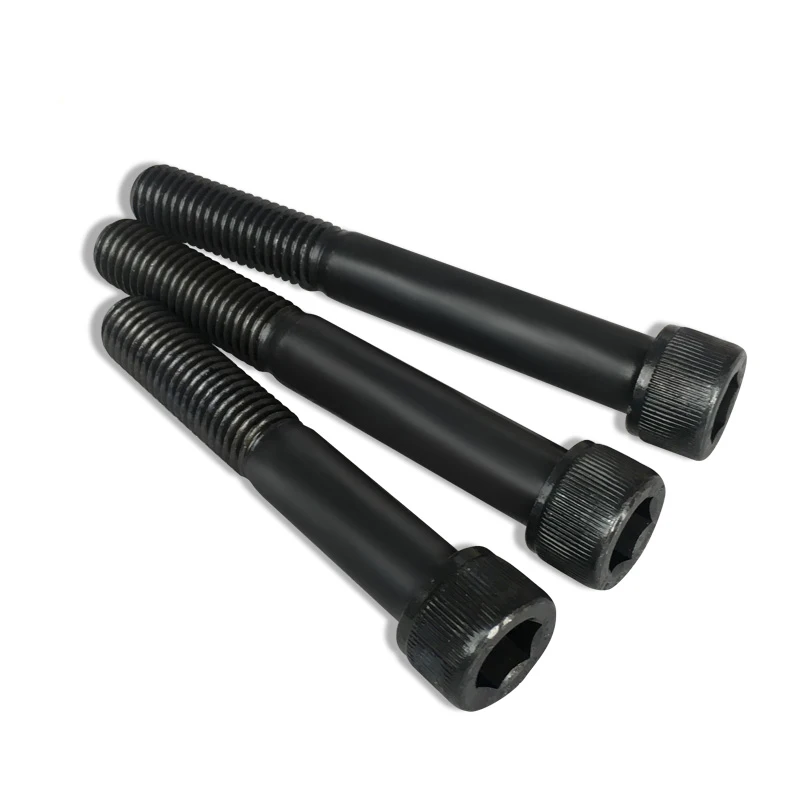 

4pcs M8 alloy steel half-tooth hex screw high-strength black carbon steel bolts bolt home decoration screws 40mm-60mm length