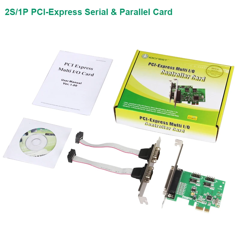PCIe 2 порта DB9 Серийный RS232 и 1 порт параллельный принтер DB25 (LPT1) карта контроллера