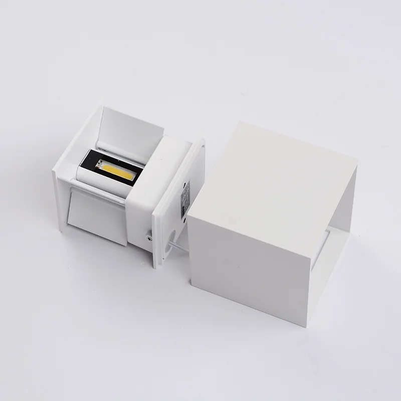 Настенный светильник водонепроницаемый 7 Вт алюминиевый куб Cob светодиодный