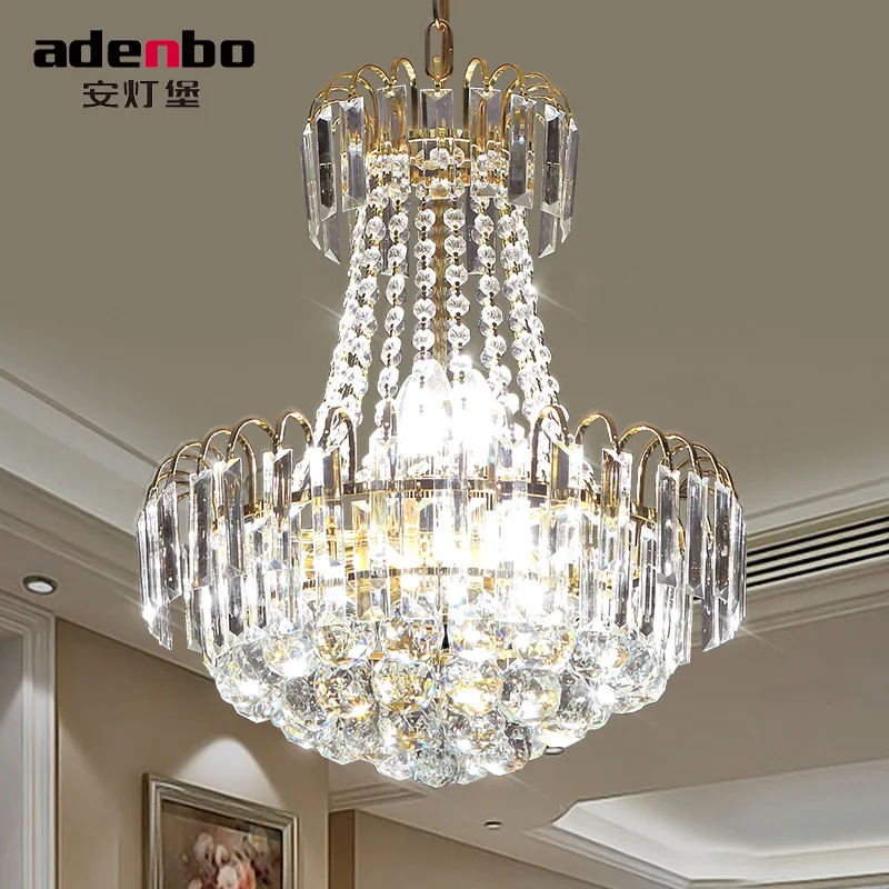 Современные золото светодио дный хрустальные люстры светильники 40 см 60 80 100 для
