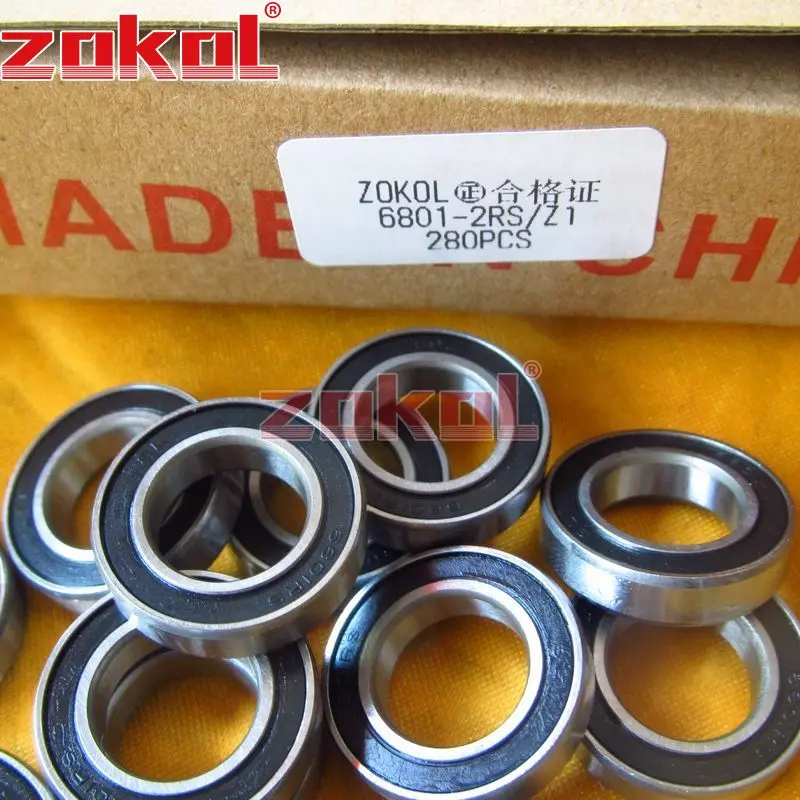 ZOKOL 6801 RS подшипник 2RS ZZ Z1 ZZ/Z1 радиальный шарикоподшипник 12*21*5 мм|bearing bearing|bearing