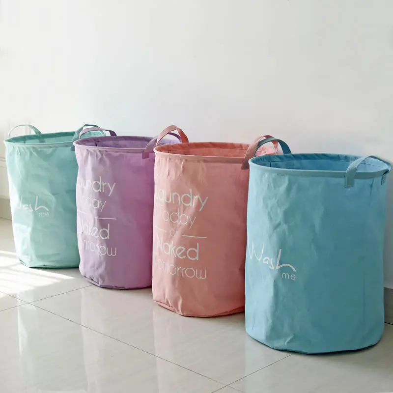 Корзина для белья из хлопка и льна Zakka винтажная однотонная корзина