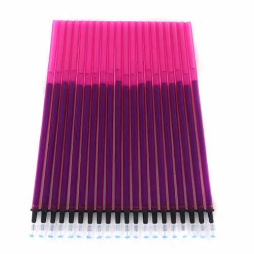 20Pcs purple Refill 4 шт./компл. металлический Цвет стираемая ручка стержень 0,38 мм ручка шариковая ручка с синими чернилами стержень для школы и офиса письменные принадлежности канцелярские - Цвет: 20Pcs purple Refill