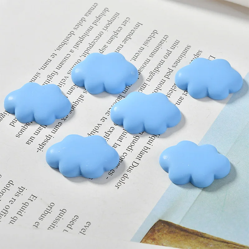

Wholesale 24*17MM 80pcs/Lot Flatback Resin Cabochons Kawaii Cute Cloud Shape DIY Jewelry Findings Ornament Accessories Cameo