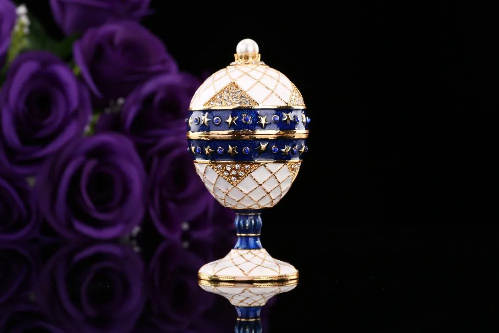 Новое поступление бело-голубого цвета qifu faberge egg