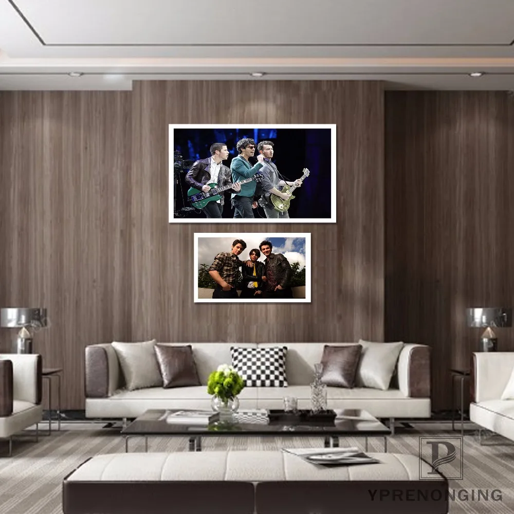 Пользовательские Jonas Brothers плакат искусство домашний декор холст печать из шелковой ткани с принтом плакат стены без рамки 180314@ 18