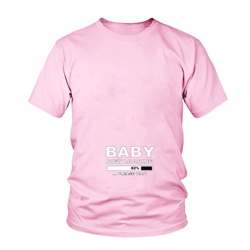 

Funny Loose T Shirt Women Pregnant Maternity BABY NOW LOADING Letter Print Tee Fashion Shirt Casual Cotton Female T-Shirt Tops