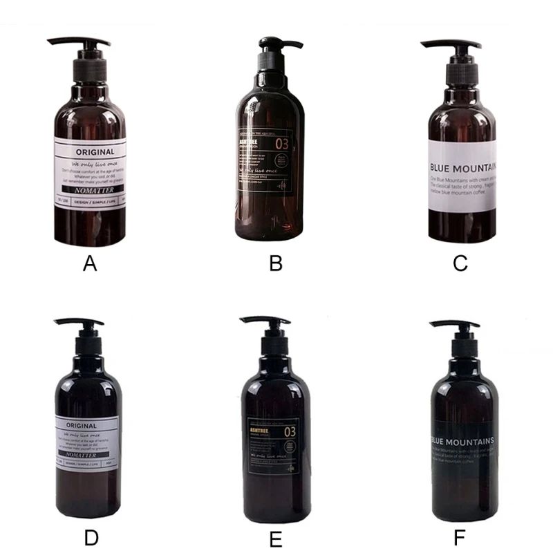 Durable Shower Gel Shampoo Press Bottle Liquid soap Refillable Simple Nordic Style | Дом и сад