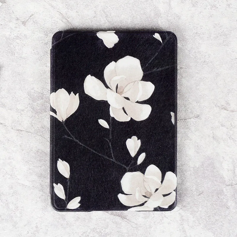 Blooming orchid Умный чехол из искусственной кожи чехол для Amazon Kindle Paperwhite 4 читалка Магнитный Водонепроницаемый чехол Funda Kindle Paperwhite 4 выпуск - Цвет: Blooming orchid