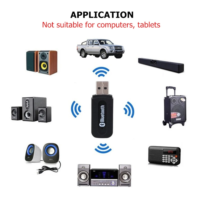 BinFul USB беспроводной Bluetooth музыкальный стерео приемник адаптер AMP Dongle аудио домашний динамик 3,5 мм разъем Bluetooth приемник подключение