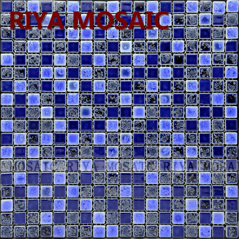 Free Shipping RIYA elegant Blue and white porcelain 25mmceramic mosaic tile bathroom waistline Bar counter Floor 22pcs/lot | Обустройство