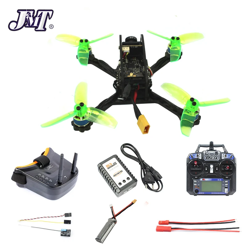 135 мм Мини F3 OSD 2S RC FPV гоночный Дрон Квадрокоптер 10A 7500KV Бесщеточный 2,4G 6ch BNF RTF комбо набор 1200TVL HD камера очки