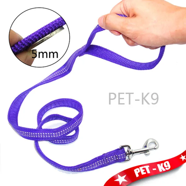 

Heavy Duty Reflective Dog Leash 4 Feet Long 1 Inch Wide and 5mm Thick for Medium to Large Pet