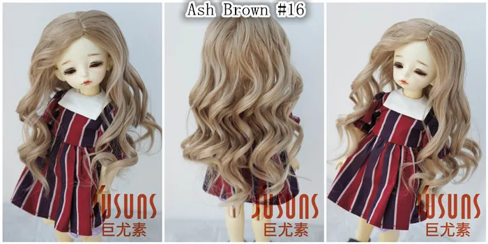 JD233 1/6 1/4 1/3 BJD термостойкость кукла парики YOSD MSD SD средней линии Длинные курчавый BJD парики кукла аксессуары