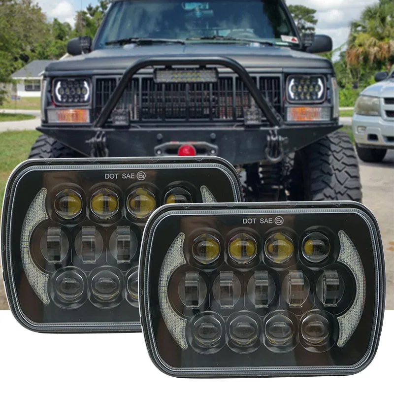 Светодиодный 5 &quotX 7&quot дюймовый светодиодный фар Замена для Jeep Cherokee XJ грузовики