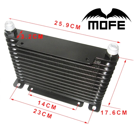 MOFE Racing 16 РЯД AN10 Алюминиевый масляный радиатор + Масляный фильтр Сэндвич адаптер