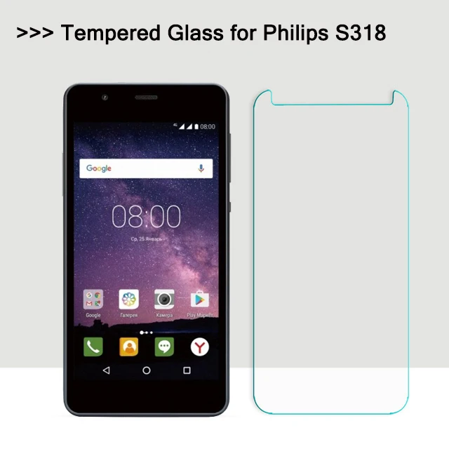Для Philips S318 закаленное стекло 2.5D 9H Защитная пленка Взрывозащищенный ЖК экран