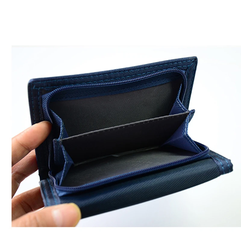 Многофункциональный мужской холщовый кошелек на молнии короткий волшебный с 3