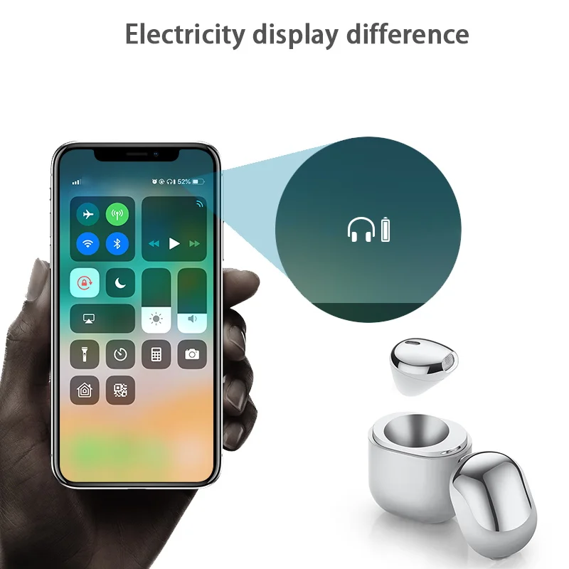 Мини настоящие Bluetooth наушники беспроводные стерео Спорт Музыка гарнитура с