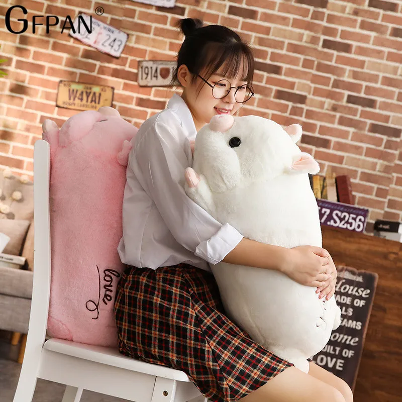 

50cm Simulation fluffy Pig Plush Toy For Children High Quality 100% Soft Down cotton Baby Brinquedos Kawaii hand warming cushion