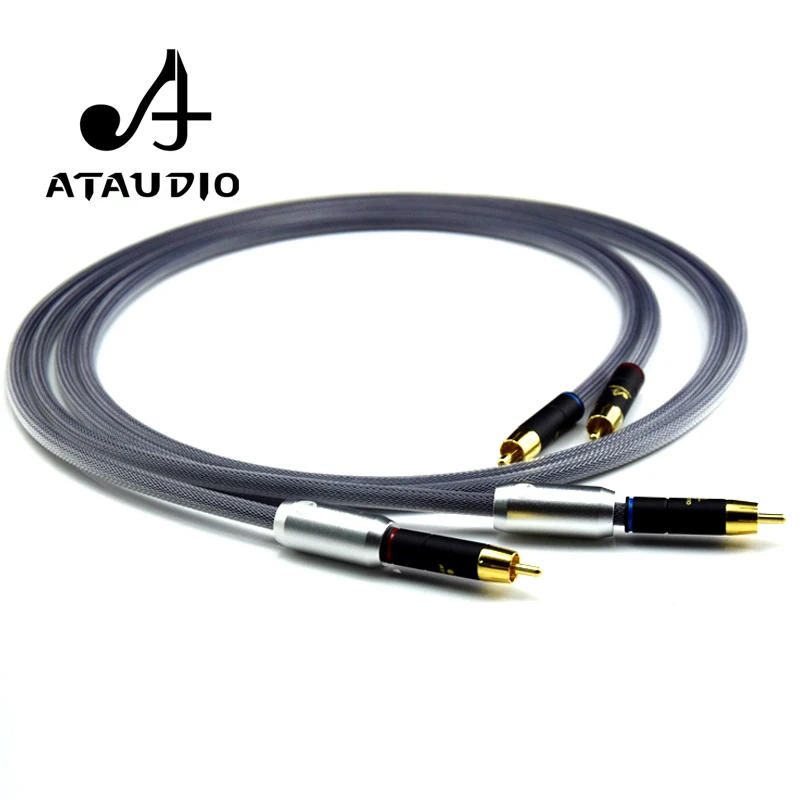 ATAUDIO 1 пара 2RCA к кабель Hi Fi Чистый медный Rca аудио кабель|2rca to 2rca|rca audio cableaudio cable |