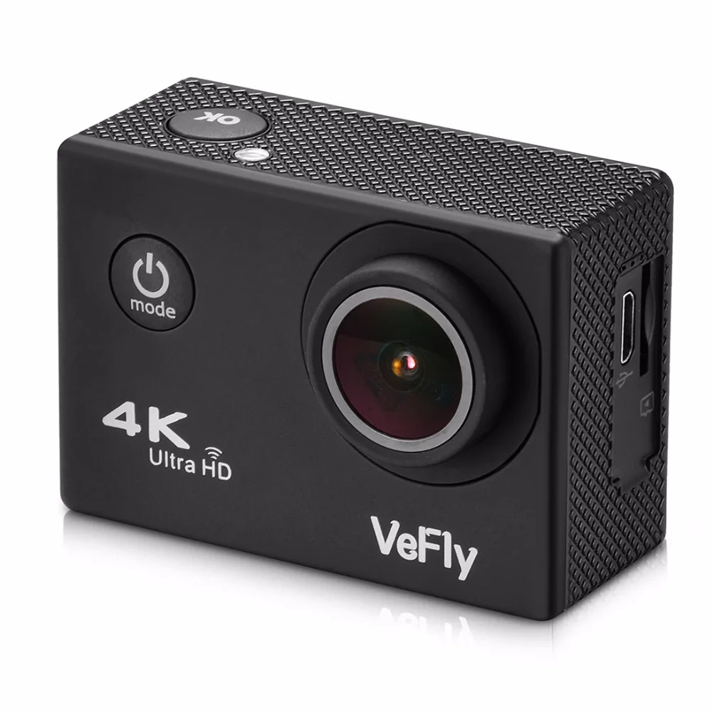 VeFly 2,0 дюймов экран Wifi 1080P 4K водонепроницаемая Спортивная Экшн-камера, черная портативная Спортивная камера 16 МП Go Pro Набор аксессуаров чехол