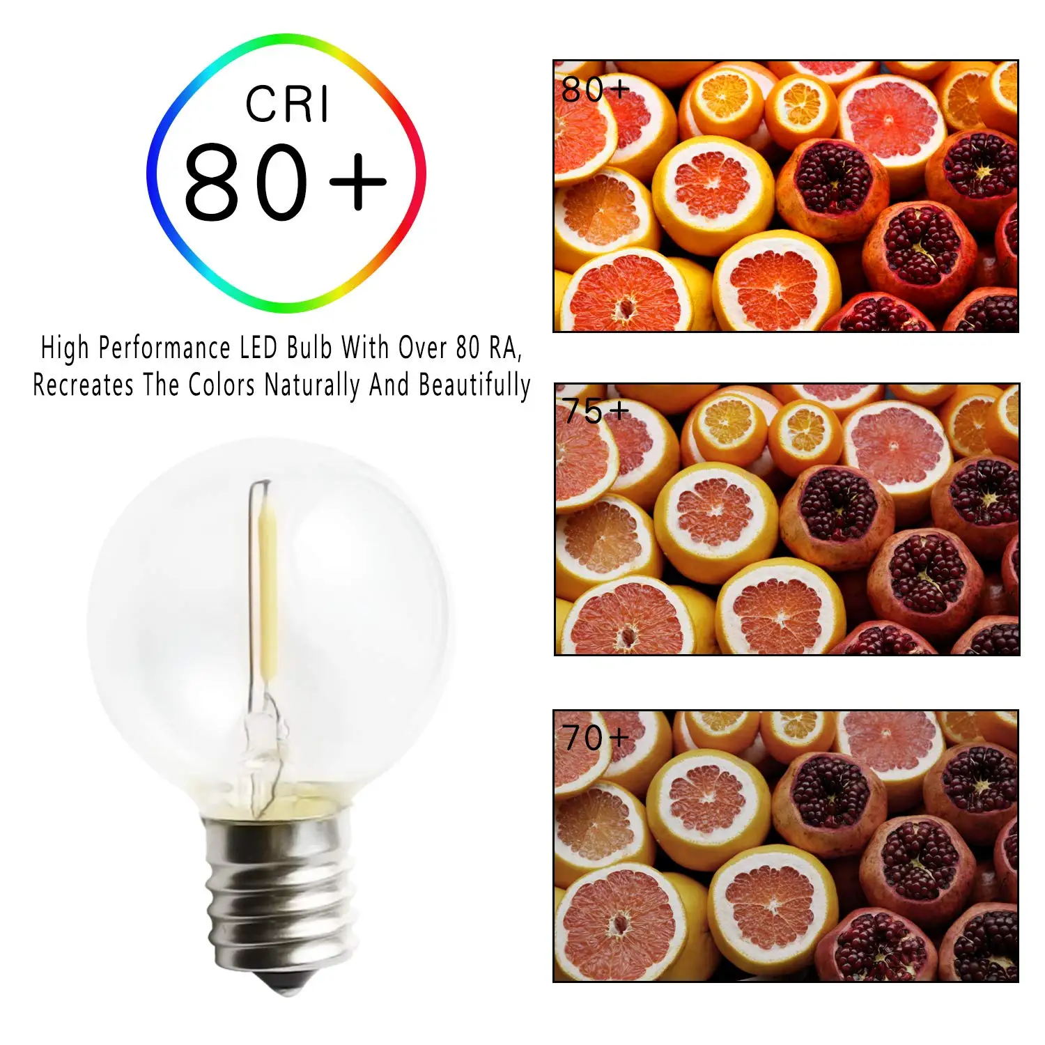 25 шт. G40 1 Вт Светодиодный строка Замена огней лампочки E12 220 V 110 V теплый белый 2700 K светодиодный лампы заменить G40 5 W 7 W лампы накаливания