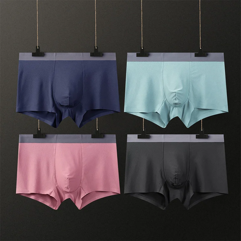Мужские трусы, высокое качество, мужское нижнее белье, боксеры, дышащие мужские боксеры, одноцветные трусы, удобные брендовые шорты 6786