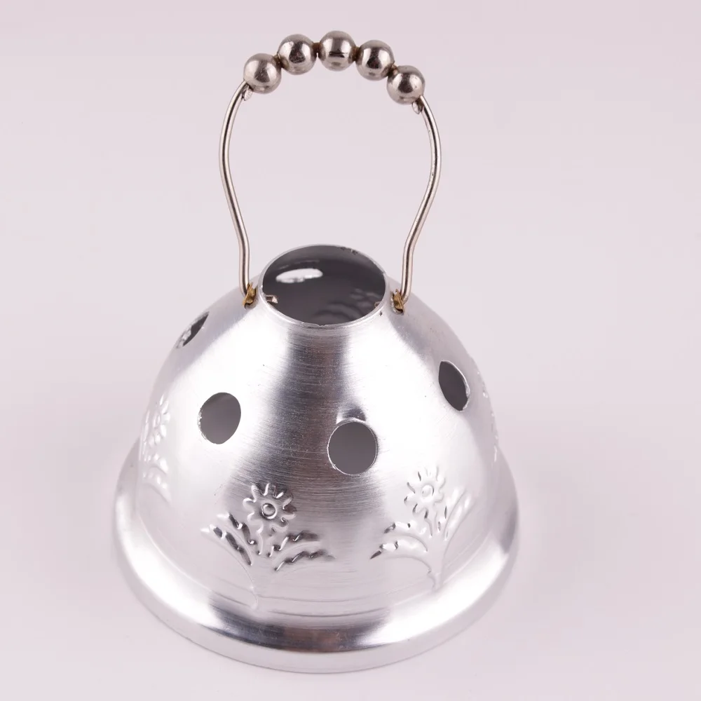 Silver Screen Flower Metal Hookah Shisha Bowl Windbreak Fire Carbon Ssolation Cover | Дом и сад