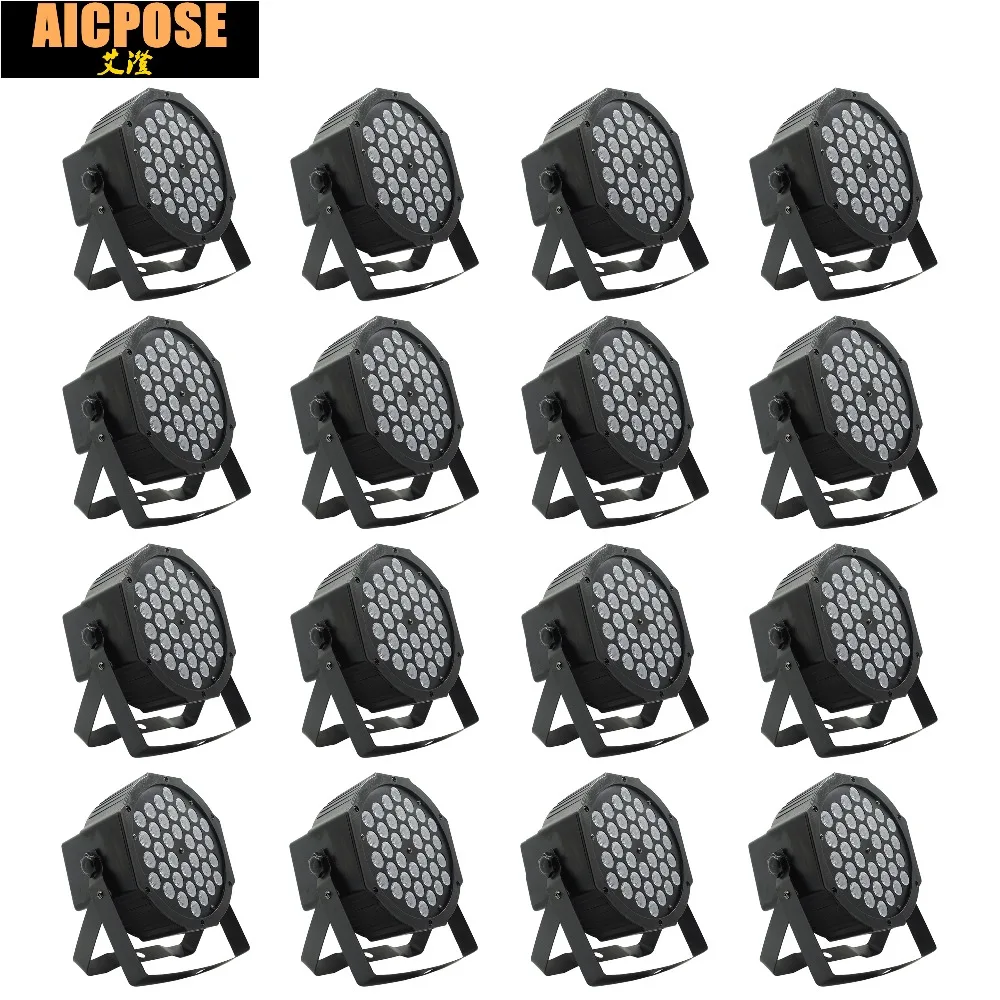 16 шт./лот светодиодный светильник Par 36x3 Вт 36 RGB Светильник с 3/6 каналами DMX512 Master Slave