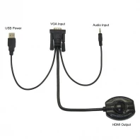Вход VGA для ПК и ноутбука питание от USB 3 5 мм преобразователь аудиосигнала в HDMI