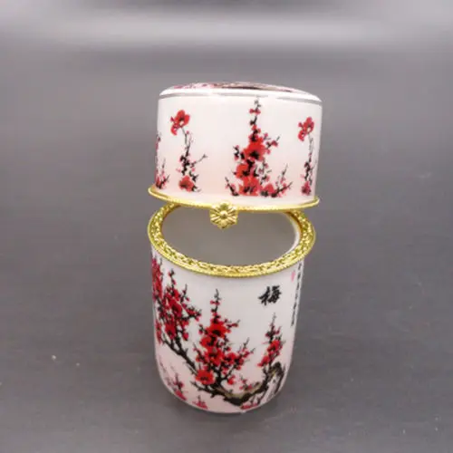 Совершенно новый 9*4 см китайский Винтажный Фарфор ручной работы wintersweet flower patten