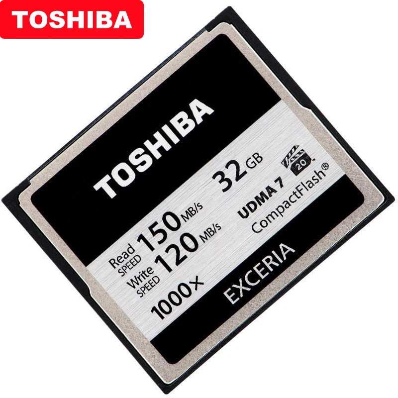 Оригинальная карта памяти TOSHIBA EXCERIA Compactflash 32 Гб Скорость чтения до 150 МБ/с./с UDMA7 1000X