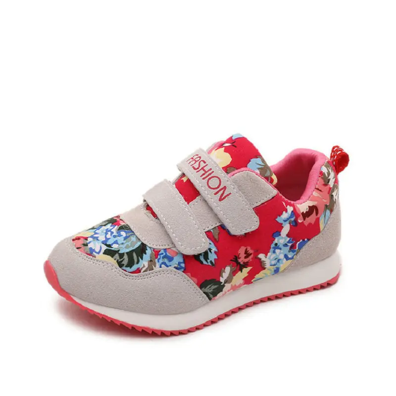 

2018 New Autumn Breathable Girls Flowers Sneakers Brand Student Child Running Kids Sports Shoes for boys Size 26~36