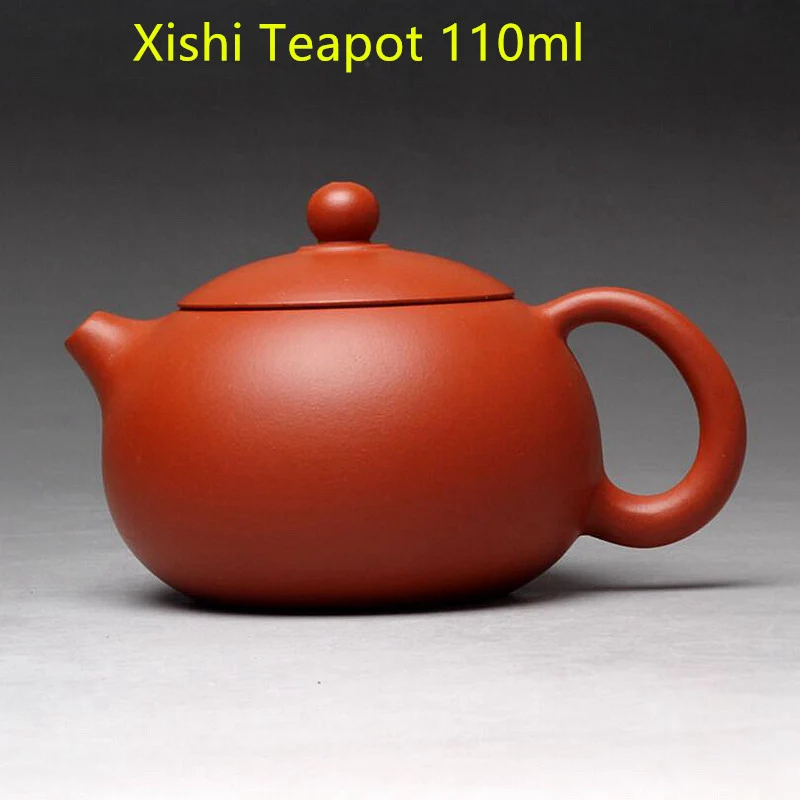 xishi red 110ml Набор стеклянных чайников(8 шт.), стеклянная чайная чашка(6 шт.), китайский Исин кунг-фу Фиолетовый Глиняный Чайник, чашка справедливости, черный керамический чайник - Цвет: xishi red 110ml