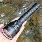 Водонепроницаемый подводный фонарик высокой мощности 5 * L2 для дайвинга, 200 м, подводный тактический фонарь с заполняющим светом, светодиодный фонарь T6, желтый свет