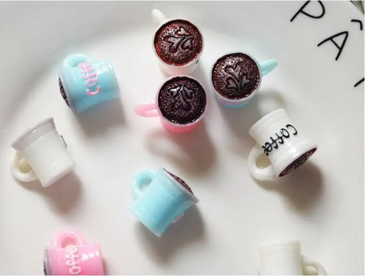 10 X личностная креативная кофейная чашка ключ цепочка украшения Candytoy телефон DIY украшение ремесло украшения для волос DIY аксессуары