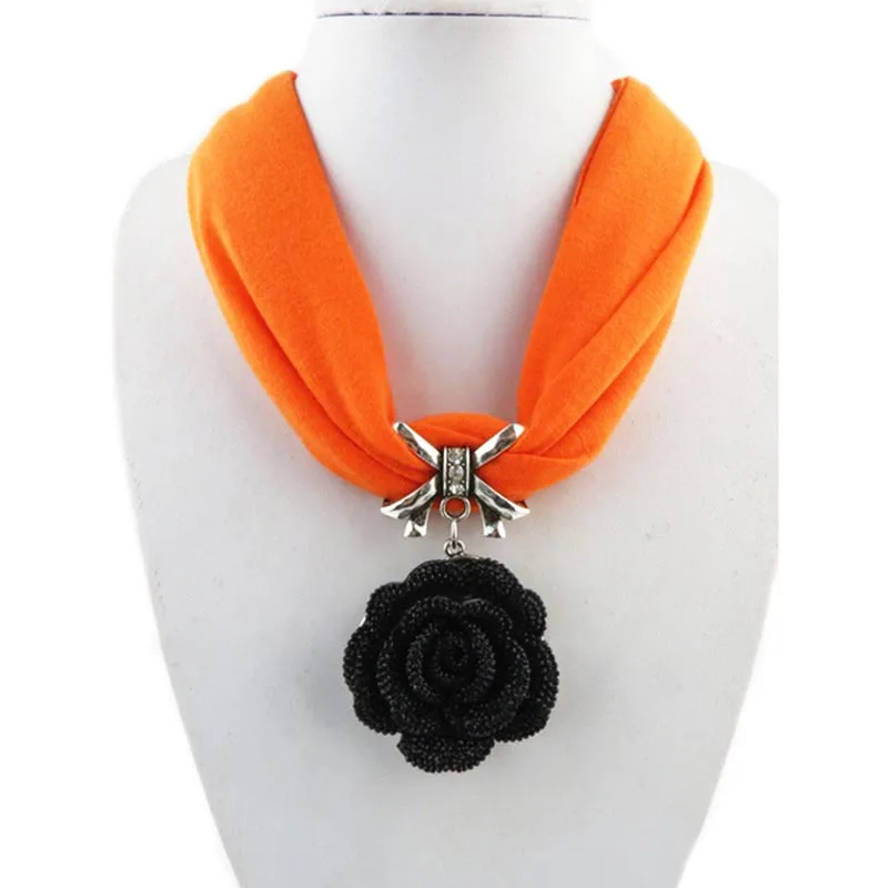 Короткие Подвески RUNMEIFA ожерелья женский шарф аксессуары для шарфа|pendant necklace|flower
