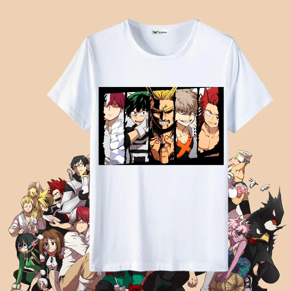 CostumeBuy аниме мой герой Академия Boku No Hero Academia футболка Deku топы белые футболки футболка izuku midoriya Adut Man women