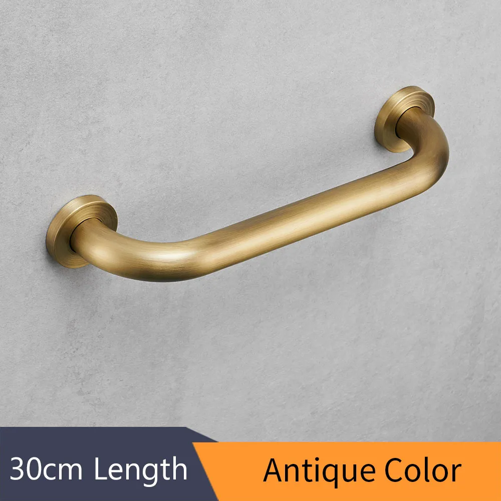 Antique-30cm Поручень лестничных перил античная латунь настенный поручень для ванной ручкой Ванна поручень Туалет пожилых поручень безопасности дома WF-811530 - Цвет: Antique-30cm