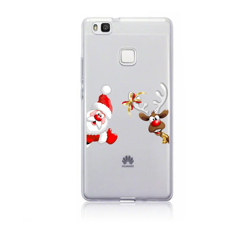 Симпатичный чехол для huawei Mate 10 Lite P Smart P10 p9 p8 lite мини 2017 p20 мягкий Новый год задняя